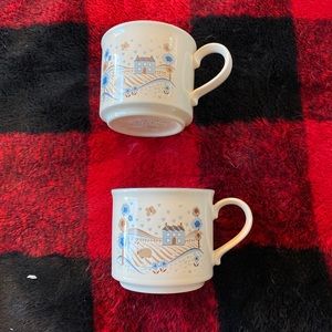 Vintage Museum Collection Stoneware by Hearthside Primitif Mugs.